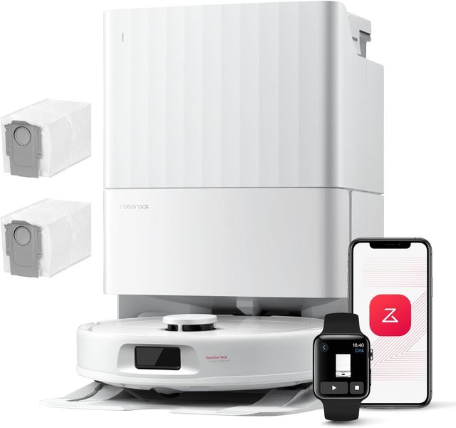 Imagen de la oferta: roborock Robot Aspirador QV 35A Set, 8000Pa de succión, Dos mopas giratorias elevables, cepillos antienredos, tecnología reactiva para Evitar obstáculos, navegación y mapeo,Blanco