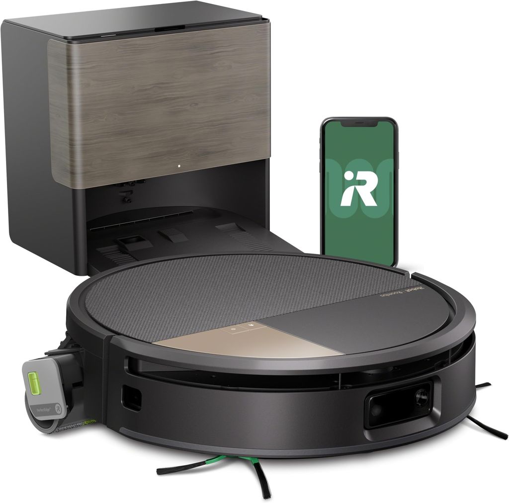 Imagen de: iRobot Roomba MAX 705 Combo con Base AutoWash multifunción y Agua Caliente, Rodillo de fregado PowerSpin Extensible, Cubierta Protectora, cepillos Dobles, fregado y Secado con Calor, LiDAR 3D con IA