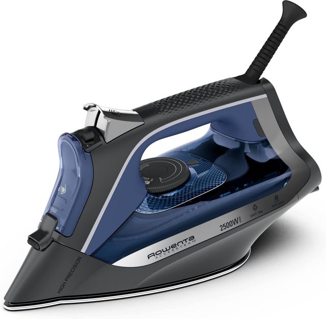 Imagen de la oferta: Rowenta Access Steam - Plancha vapor 2500 W, golpe 140 g/min y vapor continuo de 40g/min, suela Microsteam 300, punta precisa, sistema antical y protección antigoteo, azul, DW4301