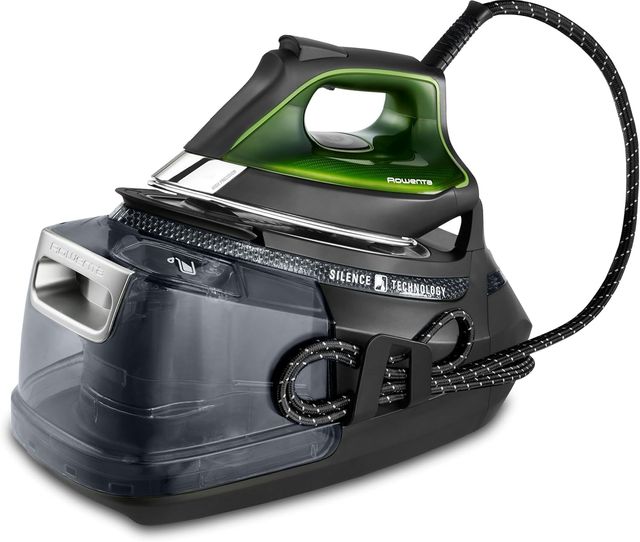 Imagen de la oferta: Rowenta Silence Steam Pro - Centro de planchado, autonomía ilimitada, 8 bares, golpe vapor 600 g/min, suela Microsteam, función ECO y depósito cal, 1,3 litros, Color negro y gris, DG9248