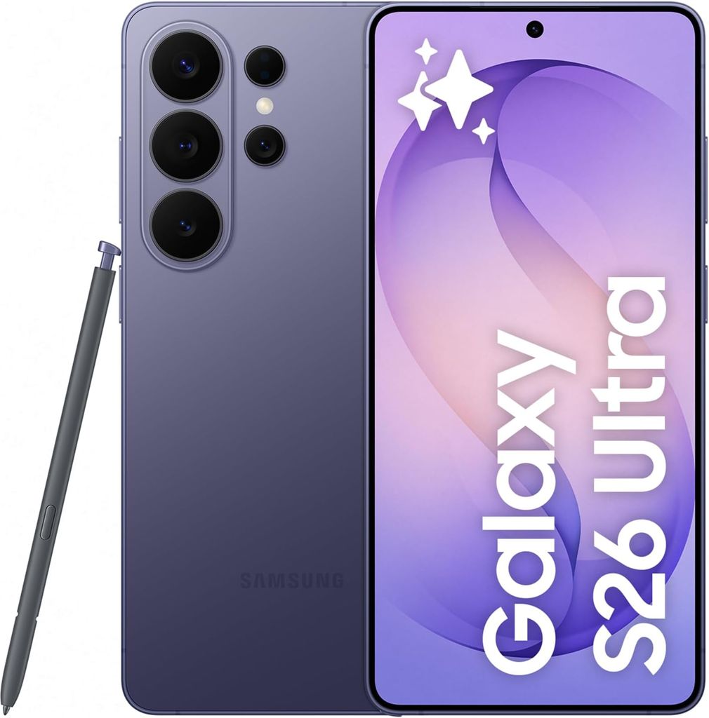 Imagen de: Samsung Galaxy S26 Ultra, 512GB, Smartphone con Galaxy AI, Cámara 200MP, 12GB RAM, Batería 5000mAh, Garantía del Fabricante 3 Años+1 Año Extra, Color Violeta Cobalto (Versión Española)