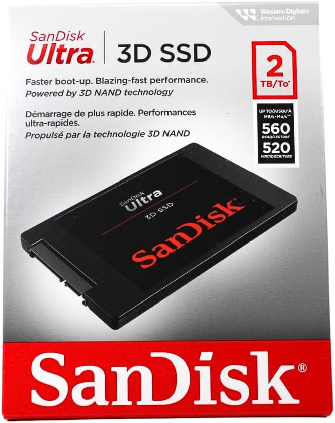 Imagen de: SanDisk 2 TB Ultra 3D SSD, SATA 2.5", con hasta 560 MB/s, SATA III 6GB/s