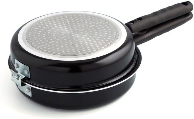 Imagen de la oferta: Quid Gastro Fun - Sartén doble para tortilla, 20 cm, aluminio estampado, color negro