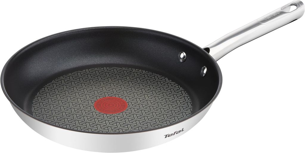 Imagen de: Tefal Duetto - Sartén de 24 cm, Apto inducción, antiadherente, revestimiento titanio, Thermo-signal, sin PFOA, apto lavavajillas y horno, acero inoxidable