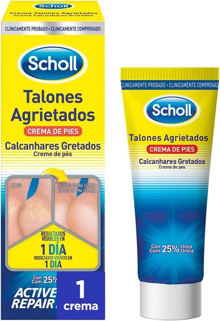 Imagen de la oferta: Scholl Crema Reparadora Talones Agrietados, 60 ml - Hidratación Intensiva con Urea 25%, Active Repair K+ y Queratina, Repara Pies Secos, Agrietados y Dañados, Resultados desde el Día 1