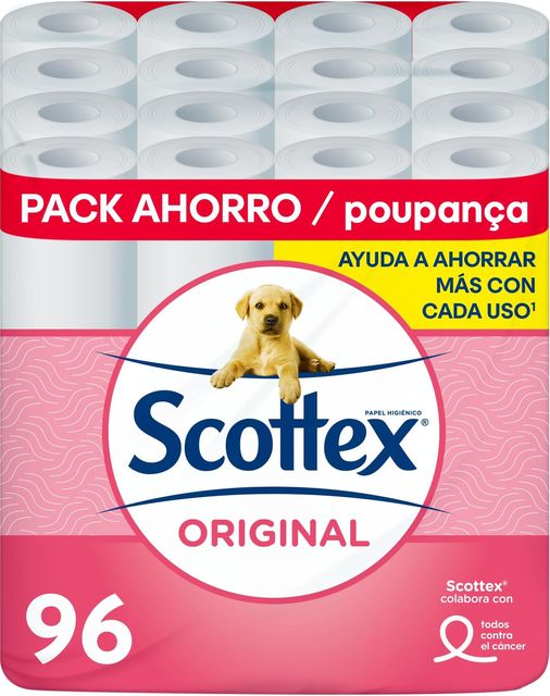 Imagen de la oferta: Scottex Papel Higiénico Original 96 rollos, 6 packs de 16 rollos
