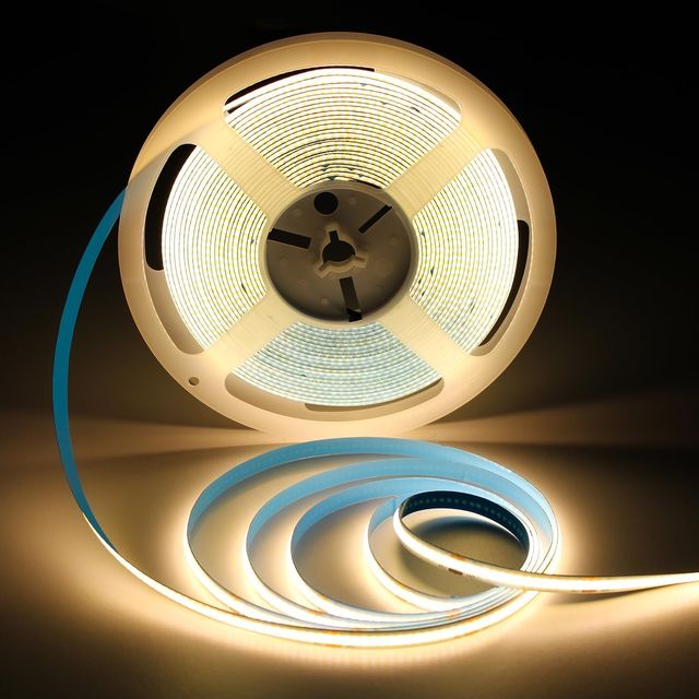 Imagen de la oferta: ShineBurky COB Tira LED 24V Blanco Cálido 3000K, Luces LED COB 10M CRI93+ Ancho 8mm Flexible Cortable Tiras de Luz para TV Retroiluminación Cocina Dormitorio Decoración (Adaptador no Incluido)