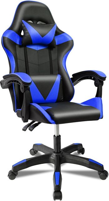 Imagen de la oferta: Silla Gaming Ergonómica Reclinable con Cojín Lumbar y Cervical | Altura Ajustable, Reposabrazos Acolchados, Ruedas 360° | Ideal para Oficina, Escritorio, Teletrabajo, Estudio, Juego, Ordenador