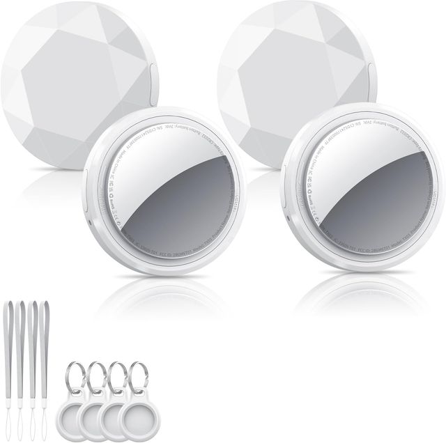 Imagen de la oferta: Smart Air Tracker Tag 4 Pack Blanco, Buscador de Objetos Bluetooth Funciona con Buscar Apple (sólo iOS), Localizador Bluetooth, Rastreador para Llaves, Cartera, Equipaje, Mochila, Batería Reemplazable