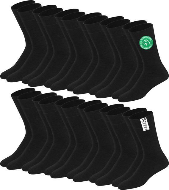 Imagen de la oferta: SOXCO calcetines de algodón para hombre hasta la pantorrilla, Paquete de 12 Pares