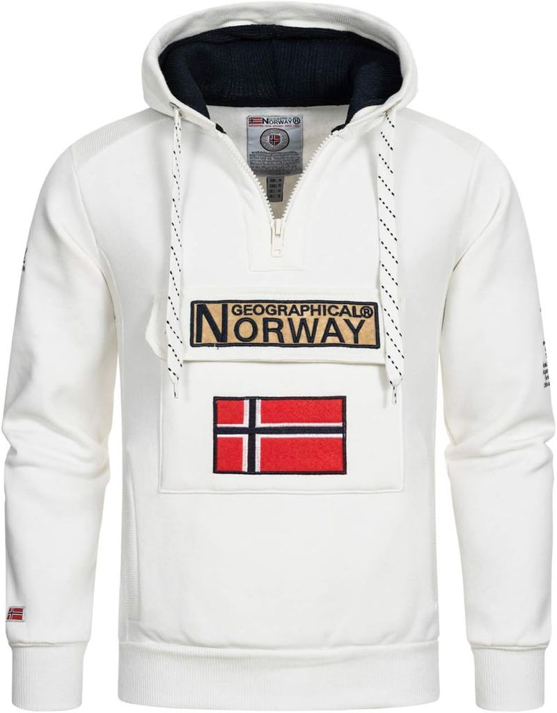 Imagen de: Geographical Norway para Hombre Sudadera con Capucha, Sudadera con Media Cremallera y riñonera, Sudadera con Capucha de Manga Larga, producción Casual de BANS de Ocio