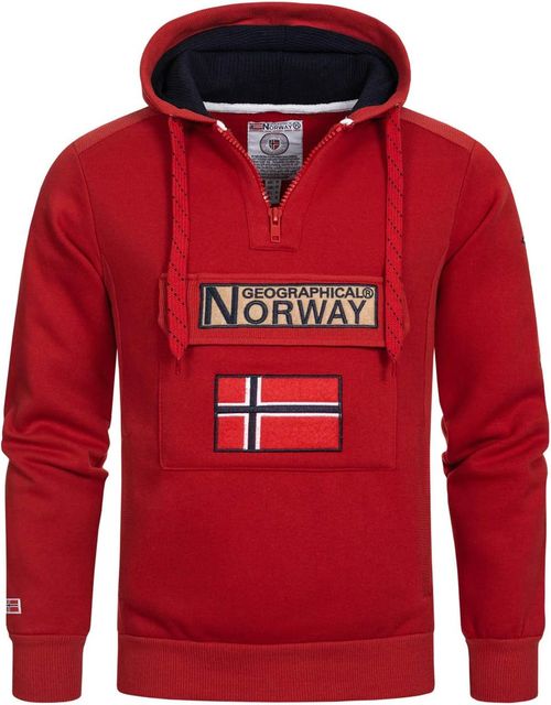 Imagen de la oferta: Geographical Norway para Hombre Sudadera con Capucha, Sudadera con Media Cremallera y riñonera, Sudadera con Capucha de Manga Larga, producción Casual de BANS de Ocio