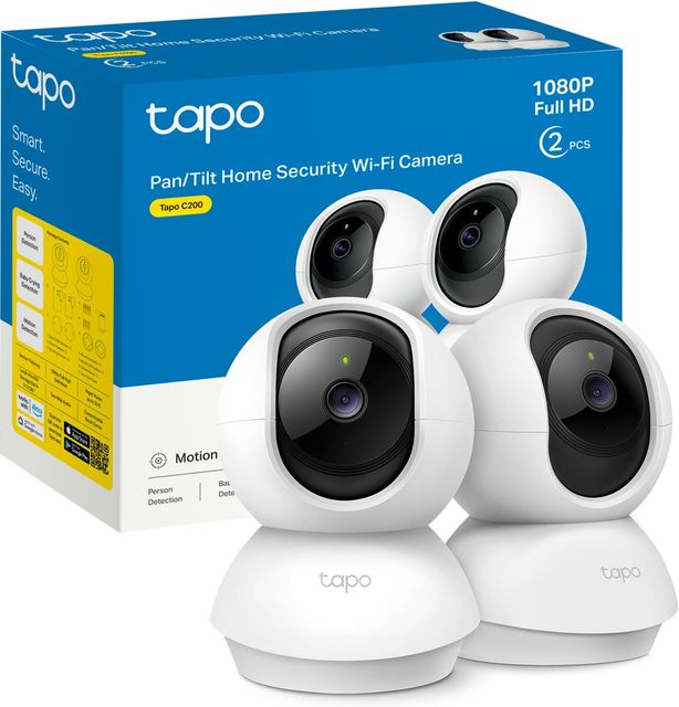 Imagen de la oferta: Tapo C200P2 - Cámara IP WiFi 360° Cámara de Vigilancia FHD 1080p,Visión Nocturna, Notificaciones en Tiempo Real, Admite Tarjeta SD,Detección de Movimiento,Control Remoto,Compatible con Alexa