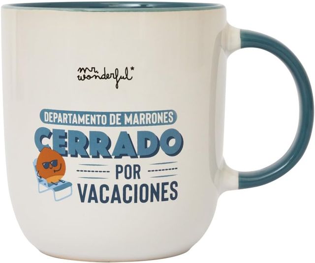 Imagen de la oferta: Mr. Wonderful - Taza - Departamento de marrones cerrado por vacaciones - Taza de Café Personalizada - Taza de Cerámica con Mensaje Divertido