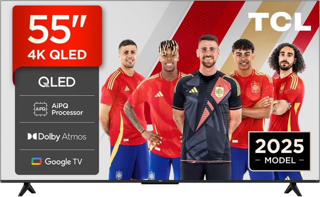 Imagen de la oferta: TCL 55T69C Televisor 55 Pulgadas QLED 4K Smart TV, Game Master 120Hz, Dolby Vision y Atmos, VRR y ALLM, HDMI 2.1, Google TV, Motion Clarity, Alexa y Google Assistant