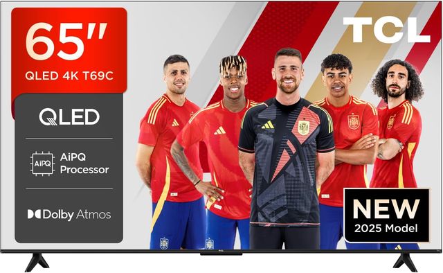 Imagen de la oferta: TCL 65T69C 65" QLED, Direct LED TV, 4K HDR, Smart TV Powered by Google TV (Dolby Vision & Atmos, Motion Clarity, Compatible with Google Assistant & Alexa)