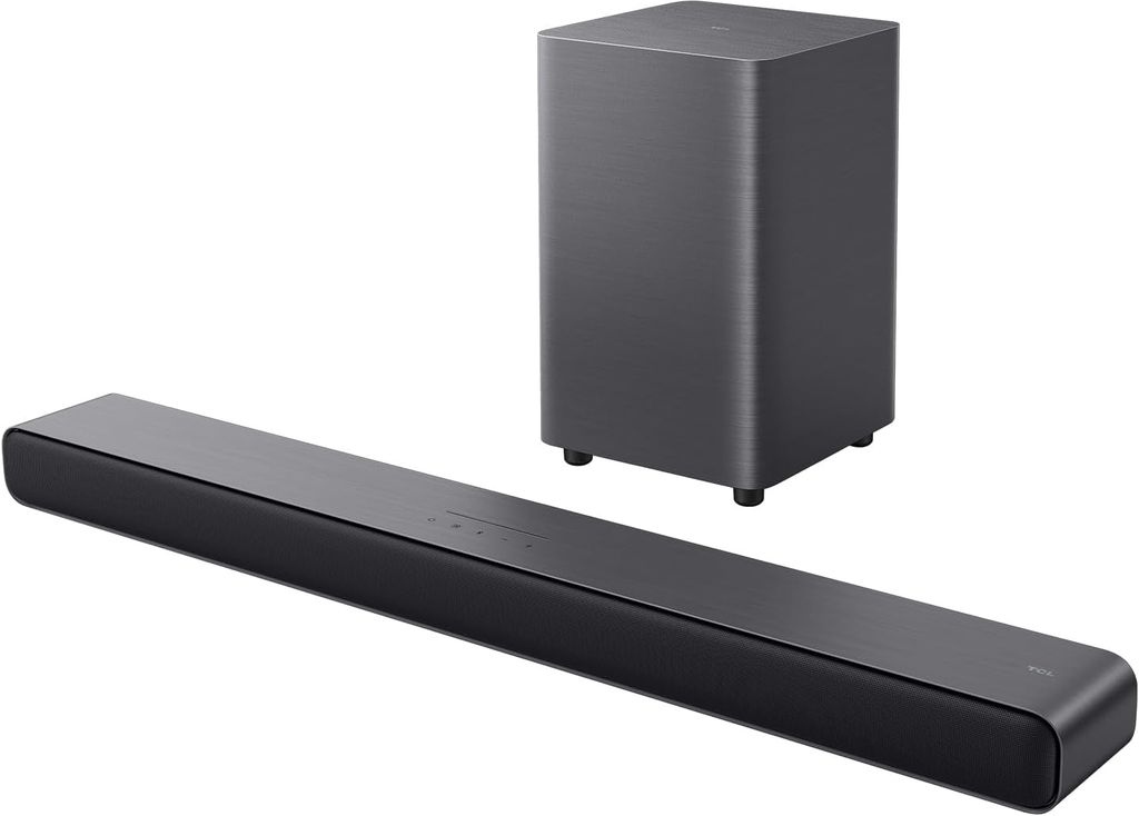 Imagen de: TCL Barra de Sonido S55HE 2.1, 220 vatios, Cine en casa, expansión de Sonido, Dolby Atmos, DTS Virtual:X, Barra de Sonido con subwoofer, Mando a Distancia único, Bluetooth 5.3, HDMI, USB