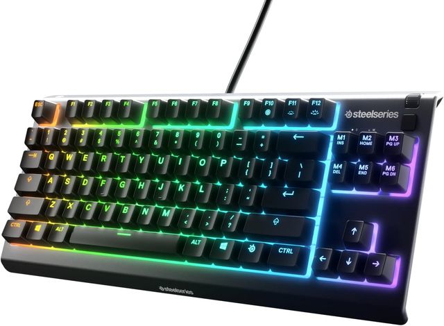 Imagen de la oferta: SteelSeries Apex 3 TKL - Teclado Gaming - Factor forma compacto TKL de esports - Iluminación RGB de 8 zonas - Teclado americano (QWERTY)
