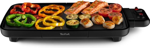Imagen de la oferta: Tefal Plancha Booster CB6428 Plancha de cocina, hasta 8 raciones, plancha de asar, cocción booster, 2200 W, carne y verdura, revestimiento antiadherente, termostato ajustable