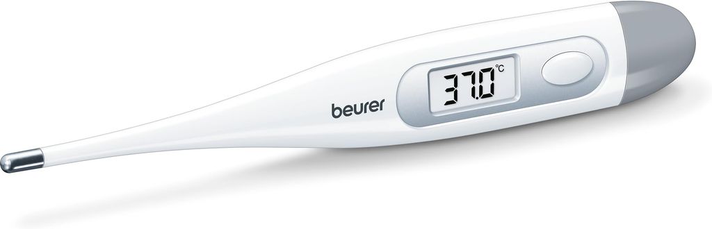Imagen de: Beurer FT09 Termometro Digital y Corporal, Resistente al Agua, pantalla LCD con rango de medición +/- 0.1 ºC, señal acústica, sin Cristal, Color Blanco