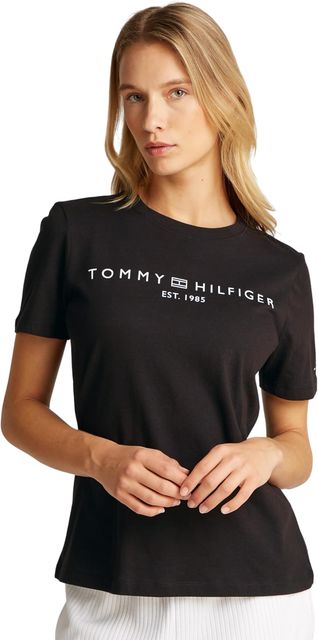 Imagen de la oferta: Tommy Hilfiger Camiseta de Manga Corta Mujer Logo con Cuello Redondo