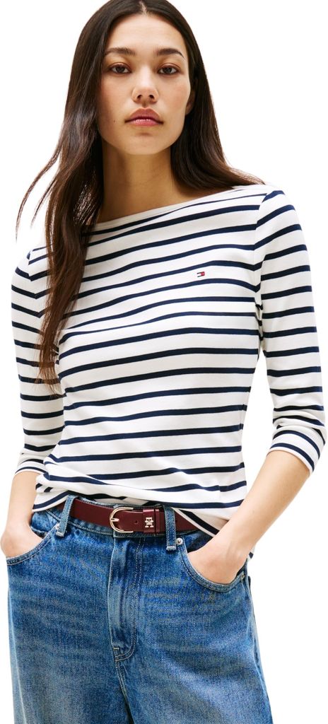 Imagen de: Tommy Hilfiger Camiseta de Manga Larga para Mujer Slim Cuello Barco