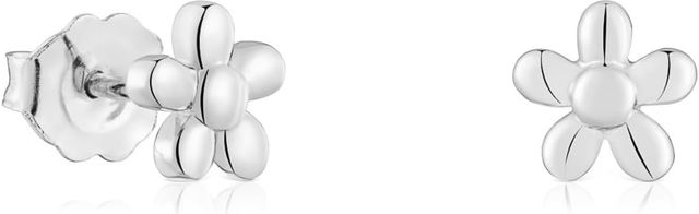 Imagen de la oferta: TOUS Pendientes para Mujer de Plata de Primera Ley y Motivo Flor, Colección Motivos