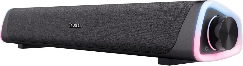 Imagen de: Trust Liro Barra de Sonido PC 12W, Soundbar Estéreo con Iluminación LED RGB, Conexión Audio 3,5 mm, Altavoces PC Alimentación USB, Altavoz PC Ordenador Portátil Tablet Smartphone TV, Negro