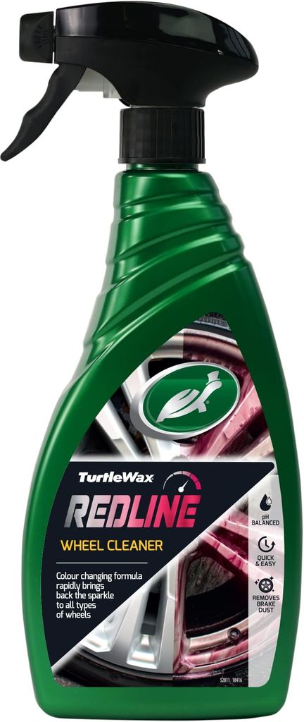 Imagen de: Limpiador de ruedas Turtle Wax Redline, 500 ml Sin ácido, seguro para todas las aleaciones, adhesivos y tuercas de rueda Gel espeso para máxima adhesión, limpieza de contacto instantánea