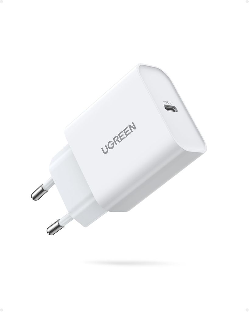 Imagen de: UGREEN 20W Cargador USB C, Enchufe Tipo C Compatibile con iPhone 17 Pro MAX Air 16/15/14; Galaxy S25/S24; Google Pixel 10/9/8 etc