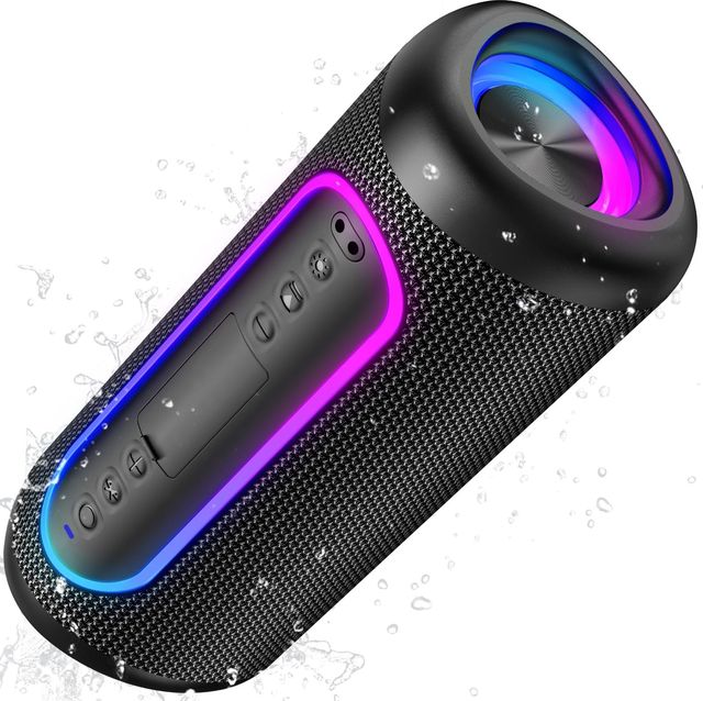 Imagen de la oferta: UOHHBOE - Altavoz Bluetooth Potente 30W, Bajos Profundos y Agudos Nítidos, Bluetooth 5.4, 30H Reproducción, IPX5 Impermeable, RGB Luces, Altavoz Portátil TWS, Apoya Micro SD AUX TF Tarjeta