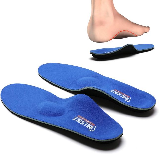 Imagen de la oferta: Valsole Plantillas Ortopédicas soportes de arco y talones la absorción de choque- para el dolor de talón, pie plano, Fascitis Plantar, dolor de rodilla y espalda