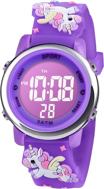 Imagen de la oferta: Vicloon Reloj Digital para Niños Niña, Luz Intermitente LED de 7 Colores Reloj de Pulsera Niña Multifunción, Reloj Unicornio Niña, Relojes Niñas Niños Digital para Niños de 3 a 12 años