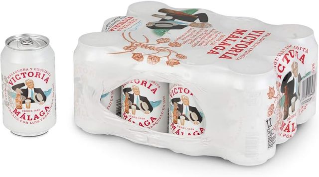 Imagen de la oferta: Victoria | Cerveza Lager Malagueña | Notas Cereales | Refrescante | Pack 12 Latas x 33 cl