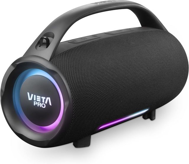 Imagen de la oferta: Vieta Pro Altavoz Bluetooth Potente de 100W, Impermeable con USB C, 15H Batería | Altavoz Grande Autoamplificado HiFi Portátil | Speaker Parlante TWS con bocina y Luces | MiniThunder 2