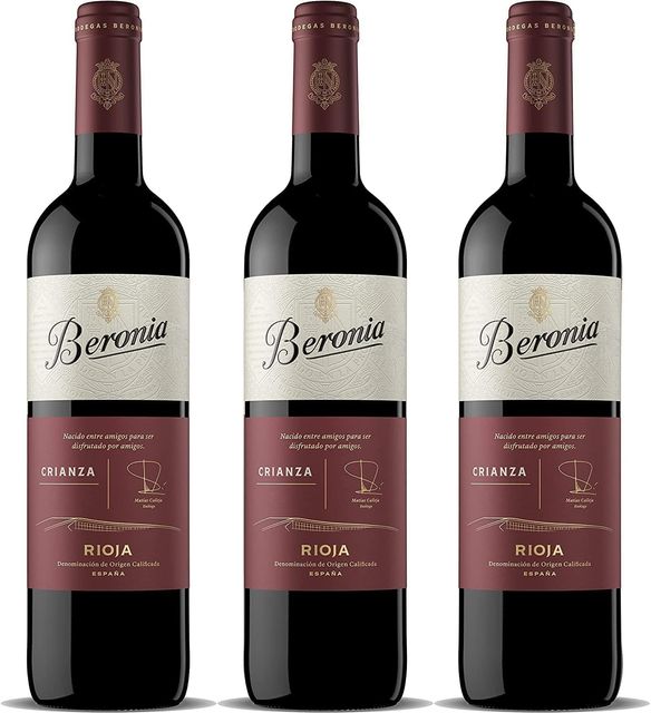 Imagen de la oferta: Beronia Crianza - Vino Tinto D.O.Ca. Rioja - 3 botellas de 750 ml - Total: 2250 ml, el embalaje puede variar