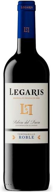 Imagen de la oferta: Legaris Roble - Vino tinto D.O Ribera del Duero, 100% Tempranillo - 75cl