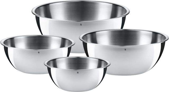 Imagen de la oferta: WMF Bol Gourmet - Set de 4 Cuencos de Mezcla (0,75L, 1L, 2L, 2,75L), Apilables, Acero Inoxidable Cromargan 18/10, Apto para Lavavajillas