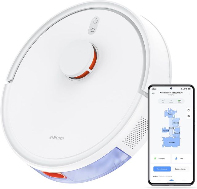 Imagen de la oferta: XIAOMI Robot Vacuum S20 - Robot Aspirador y fregasuelos con Sistema Inteligente de navegación láser (LDS), succión de 5000 Pa, rutas de Limpieza en Zigzag, Blanco (Versión ES)