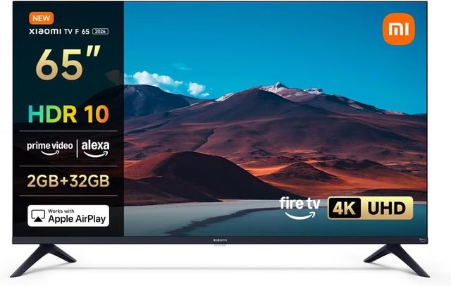 Imagen de la oferta: XIAOMI TV F 65, 65 Pulgadas (165 cm), 4K UHD, Smart TV, Fire OS8, Control por Voz Alexa, HDR10, MEMC, Modo Game Boost 120Hz,2GB+32GB, Compatible con Apple AirPlay
