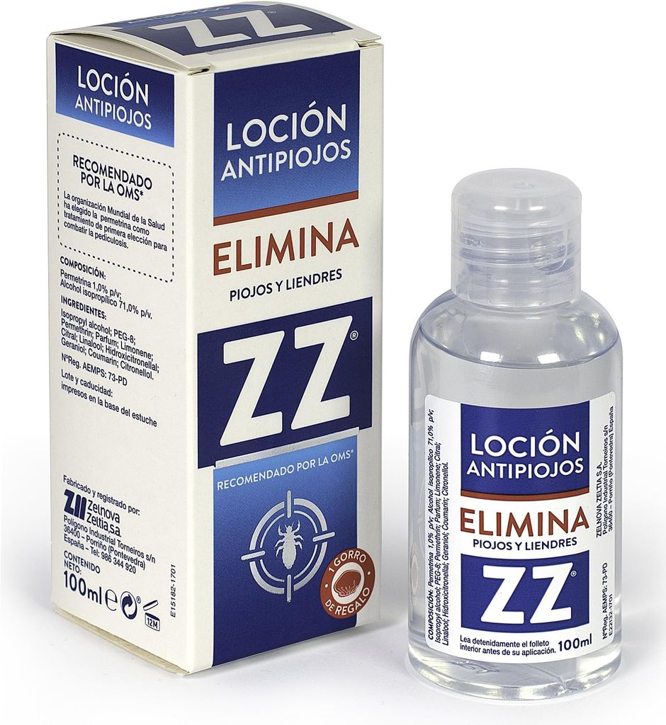Imagen de: ZZ | Antipiojos | Loción Capilar para Eliminación de Piojos y Liendres | Con Permetrina | Tratamiento Integral | Niños a Partir de 2 Años | 100 ml